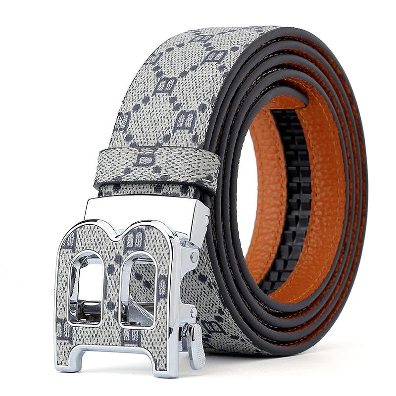 High Quality 3.4cm Luxury Brand Men Belts Famous Leather Belts for men Designers B Buckle Male Strap jeans belt
