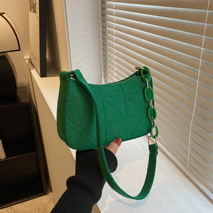 New Women Retro Underarm Bag Fashion Trend Simple Shoulder Bag Casual Crossbody Bag Autumn Winter Casual Light Weigh Purse