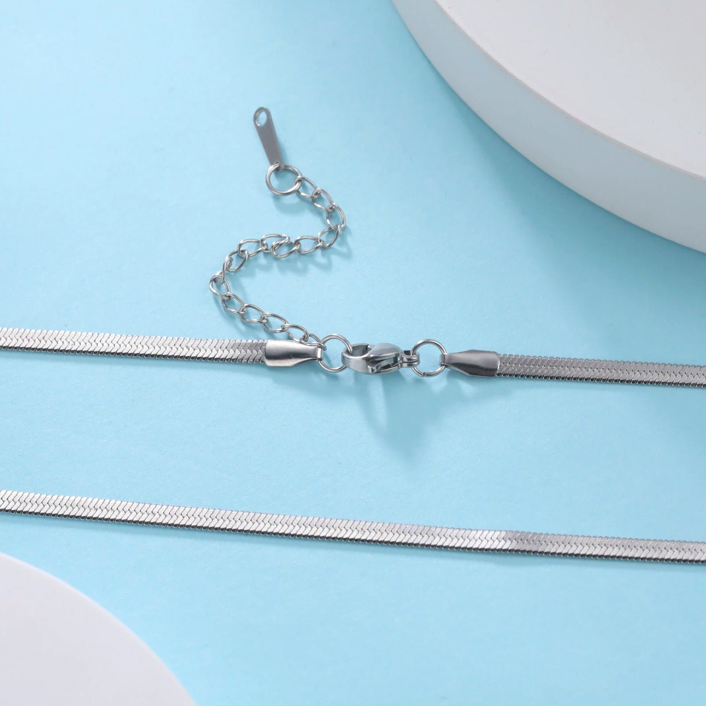Skyrim Stainless Steel Snake Chain Necklace for Women Men Gold Color Herringbone Choker Neck Chains 2026 Trend Jewelry Gift Hot