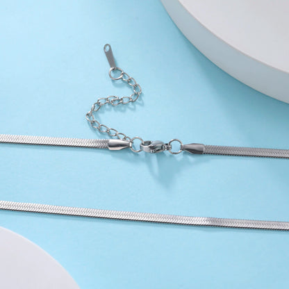Skyrim Stainless Steel Snake Chain Necklace for Women Men Gold Color Herringbone Choker Neck Chains 2026 Trend Jewelry Gift Hot