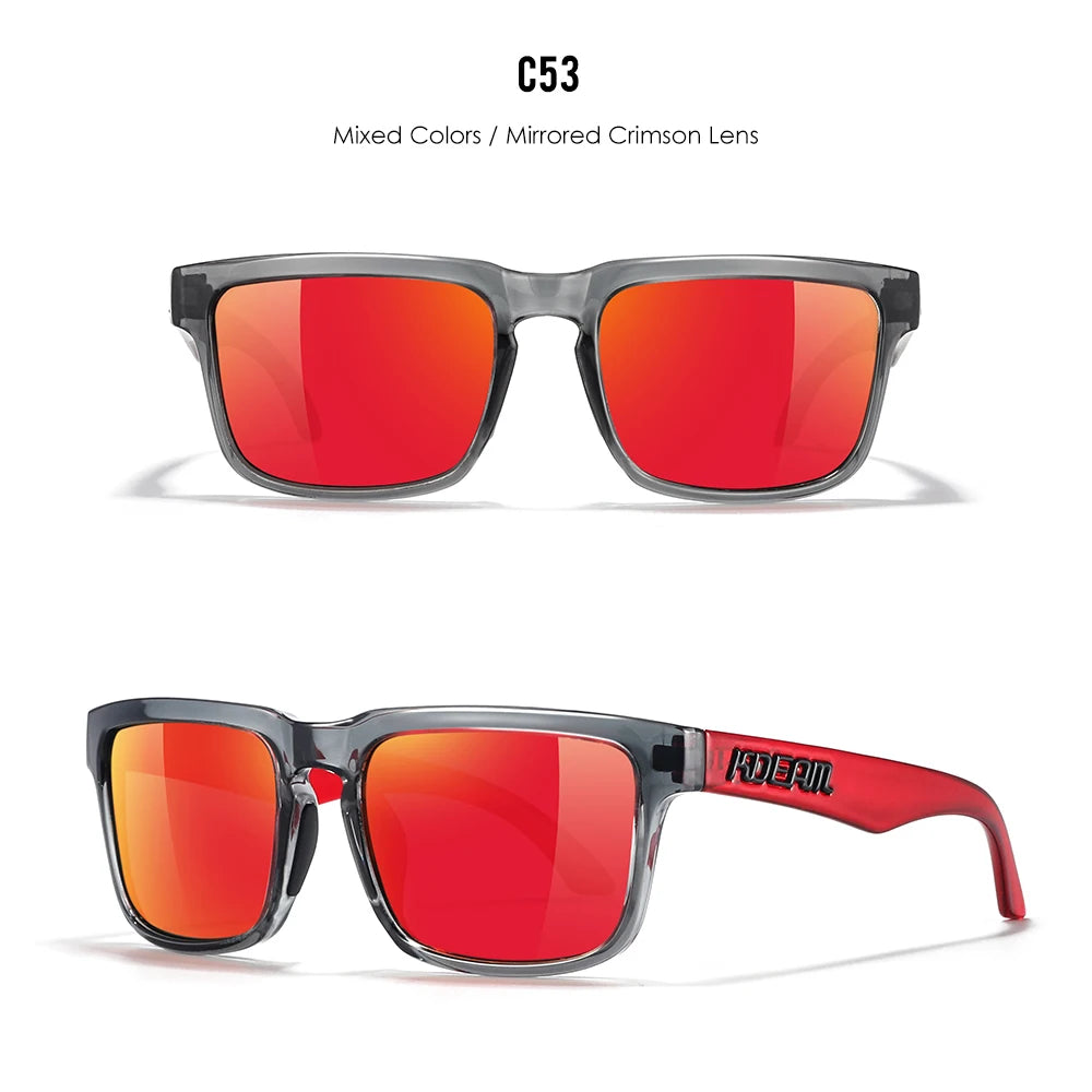KDEAM Unisex Square Sunglasses Polarized Coated Lens Suitable For Driving Fishing Sunglasses Anti-Blue Light Computer Eyeglasses