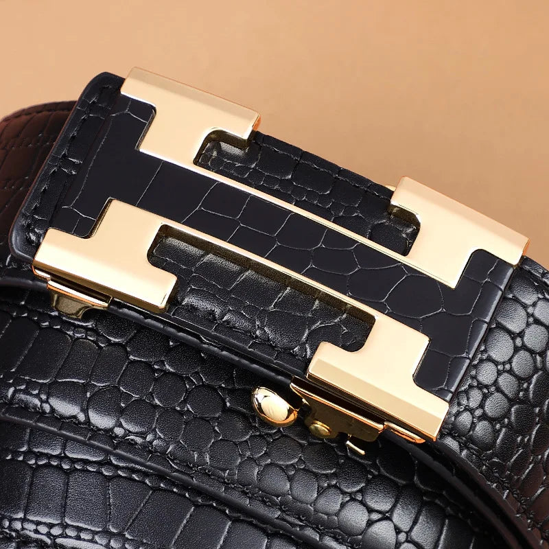 High Quality Men's Belt Casual Designer Genuine Leather Strap Belts Male Metal Buckle Fashionable Belt for men jeans belt