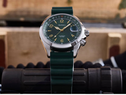 Milifortic Watch Climb S089 NH35 Automatic Mechanical Movement Calendar Compass Bezel C3 Luminous 39.5mm Sport Watch Men 10Bar