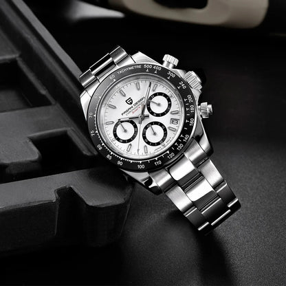 New PAGANI DESIGN PD1644 Luxury Men's Quartz Watch Automatic date Wristwatches Sport 100m Waterproof Chronograph Men Gift