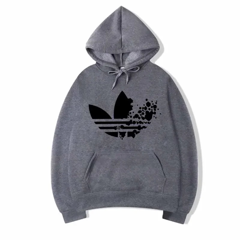 Men's Fashionable and Versatile Fleece Sweatshirt, Thin and Warm, Three-dimensional Pocket, Printed Fit