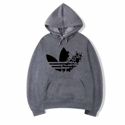 Men's Fashionable and Versatile Fleece Sweatshirt, Thin and Warm, Three-dimensional Pocket, Printed Fit