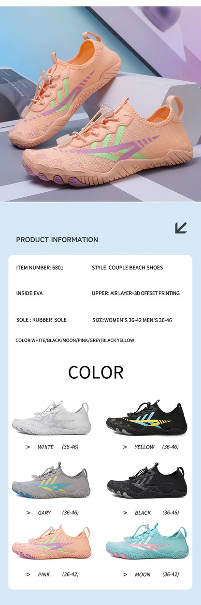 Quick Dry Water Shoes For Men Women Barefoot Shoes Beach Aqua Shoes Lightweight Sports Sneakers Hiking Surfing Boating Fishing