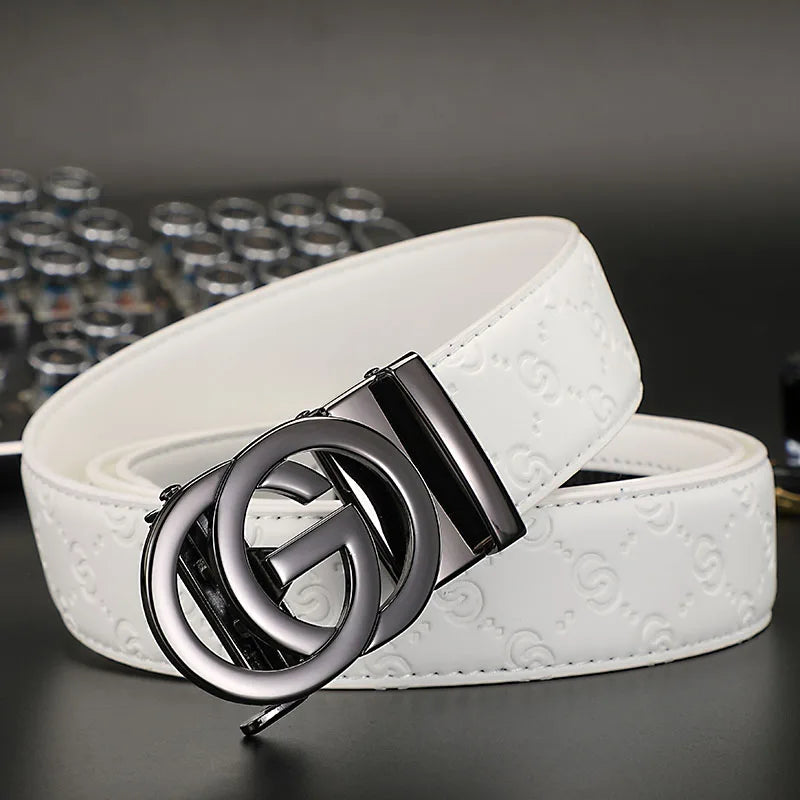 New Thin 34mm Business Men's Belt Formal Leather Male Belt High Quality Belt women Metal Automatic g Buckle Belt for women jeans