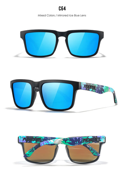 KDEAM Unisex Square Sunglasses Polarized Coated Lens Suitable For Driving Fishing Sunglasses Anti-Blue Light Computer Eyeglasses