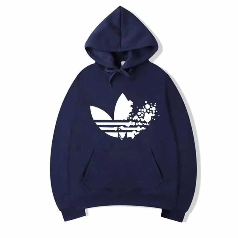Men's Fashionable and Versatile Fleece Sweatshirt, Thin and Warm, Three-dimensional Pocket, Printed Fit