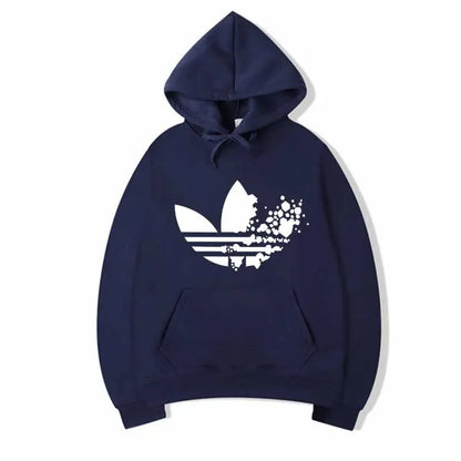 Men's Fashionable and Versatile Fleece Sweatshirt, Thin and Warm, Three-dimensional Pocket, Printed Fit