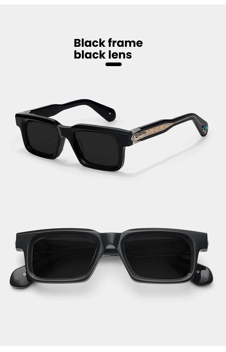JMM BELVEDERE Vintage Square Retro Sun glasses for man Fashion Women sunglasses 2025 3D Carving and Gemstone Design sunglass man
