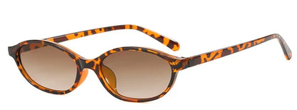Cute Oval Small Frame Sunglasses Women New Retro Style Sexy brown Sun Glasses Ladies trendy Fashion Decorative Shades Eyeglass