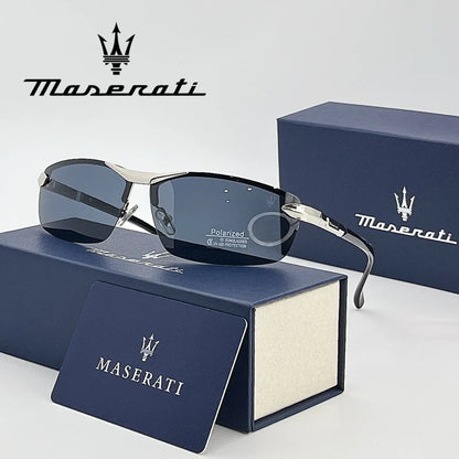 MASERATI UV400 Polarized Sunglasses Lightweight Frameless for Cycling Driving Outdoor Unisex Men Women Daily Sunglasses 20345
