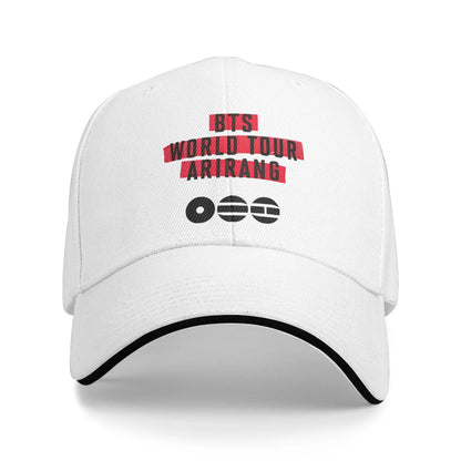 Arirang Album Tour Baseball Cap Retro BT is Back Sandwich Hats Men Women Breathable Sun Hat Running Golf