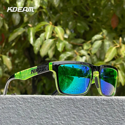 KDEAM Unisex Square Sunglasses Polarized Coated Lens Suitable For Driving Fishing Sunglasses Anti-Blue Light Computer Eyeglasses