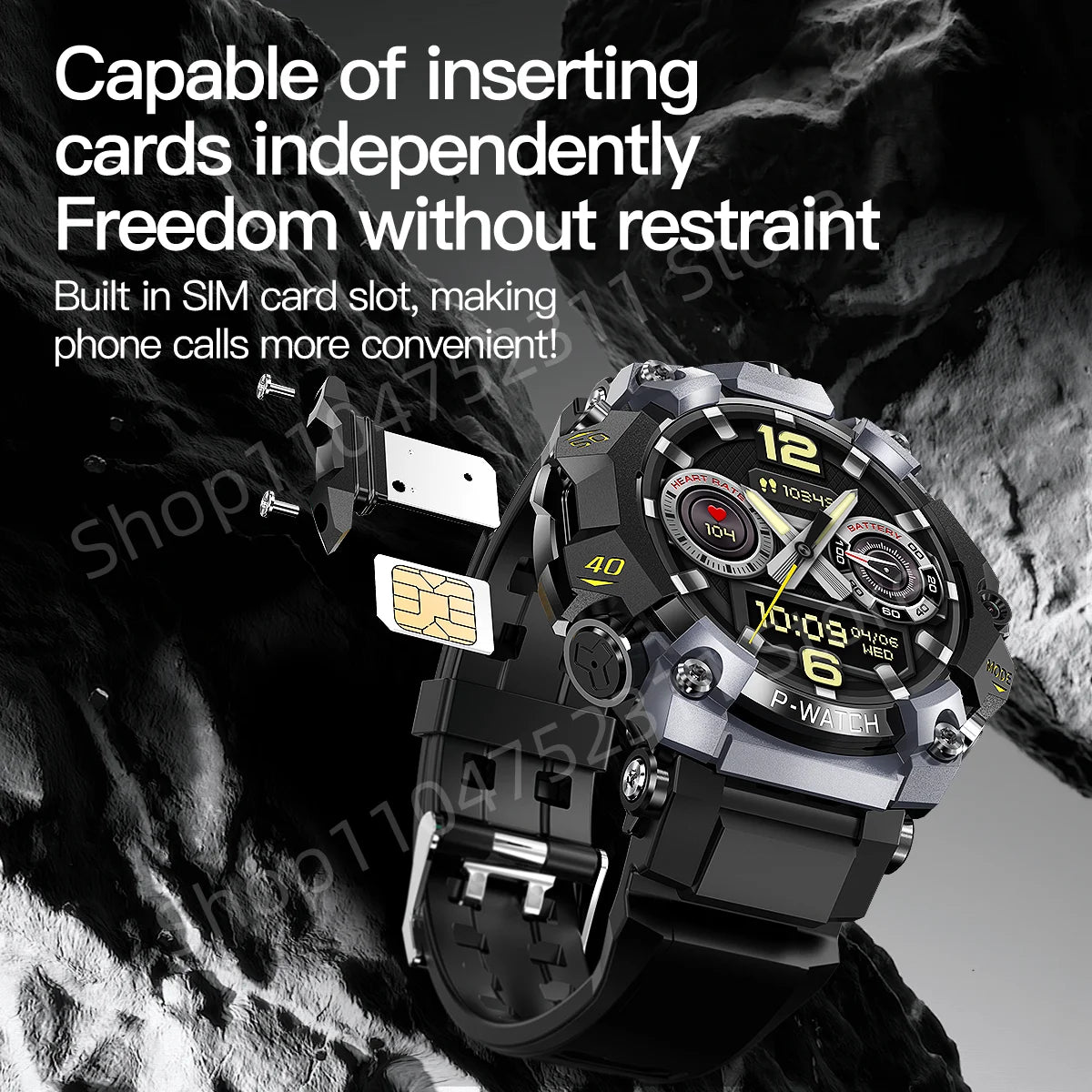 Q668 Smartwatch Android 10.0 Smart Watch With 1.95 inch Amoled HD Screen inset 4g/5g Sim Card GPS WIFI IP68 Waterproof 512GB