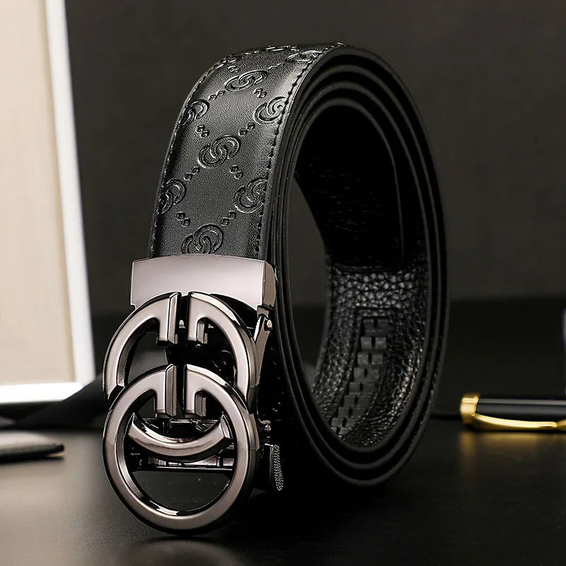 New wide 3.4cm Women's Belt Formal Leather Canvas Belt Women High Quality Metal Buckle Male Belt for men jeans work belt