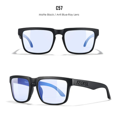KDEAM Unisex Square Sunglasses Polarized Coated Lens Suitable For Driving Fishing Sunglasses Anti-Blue Light Computer Eyeglasses