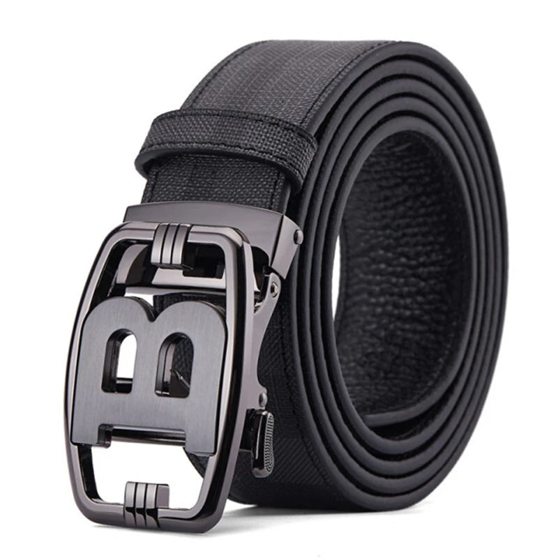 2025 High Quality Men's Belt Designer Genuine Leather Belts Male Metal Automatic Buckle Casual Fashionable Belt for men Jeans