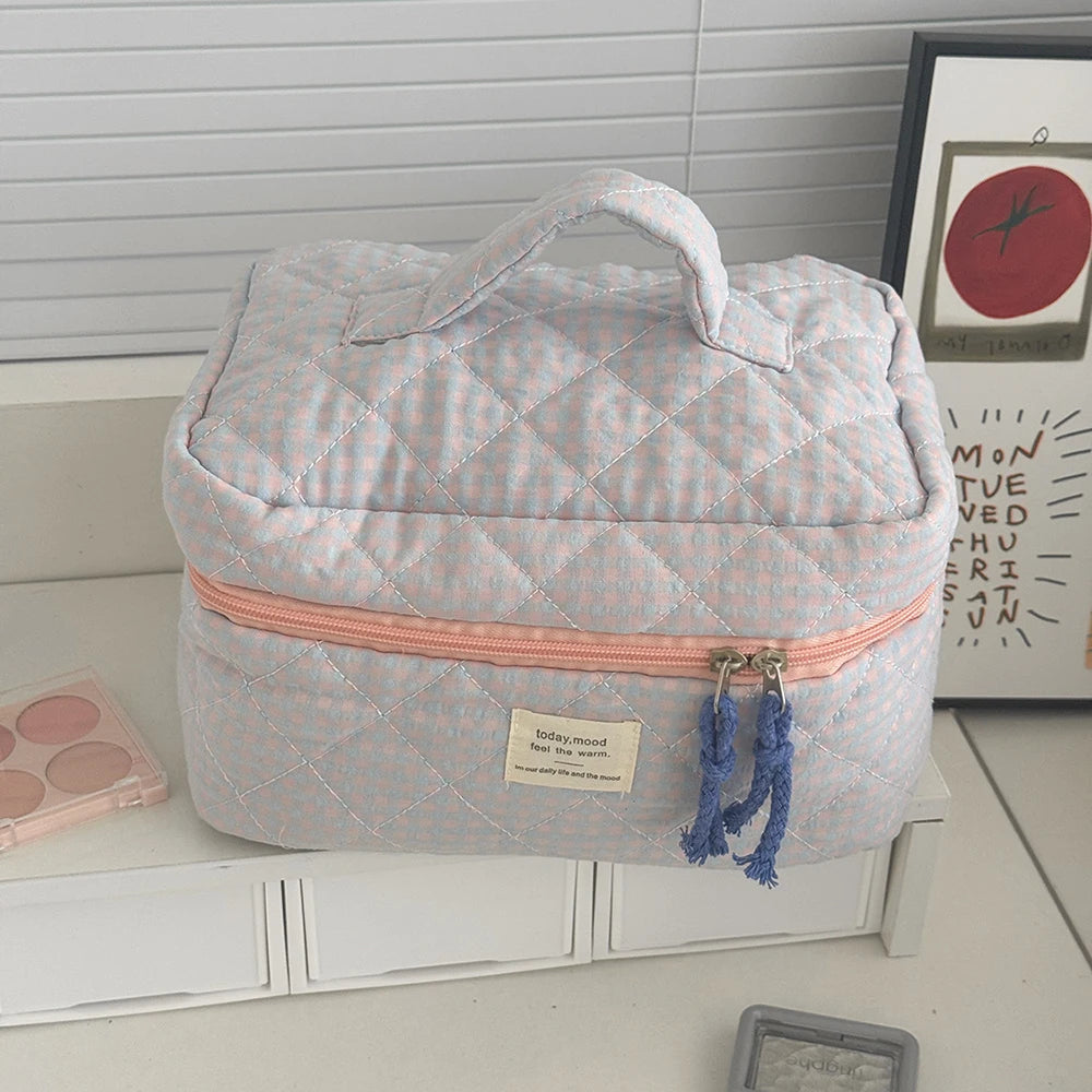 Airfriend Makeup Bag Pink Cosmetic Girl'S Toiletry Soft Makeup Cute Cosmetic Bag Toiletry Organizer Women'S Travel Cosmetic Bag