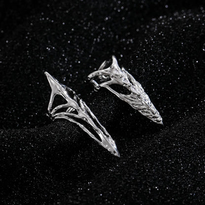 New Gothic Rock Machinery Manicure Fingertip Ring Nail Ring Punk Metal Jewelry Accessories for Women Party Gifts for Girlfriends