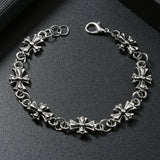 Gothic Cross Bracelet For Men Women Vintage Floral Pattern Hip Hop Rock European American Trends Party Birthday Holiday Gift