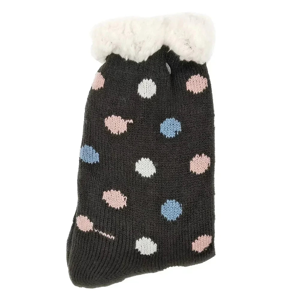 Christmas Gift Thermal Socks Women Winter Warm nightwear Plush Soft Floor Fuzzy Fluffy Fur Slipper Sock Thick Ladies Cute Cow