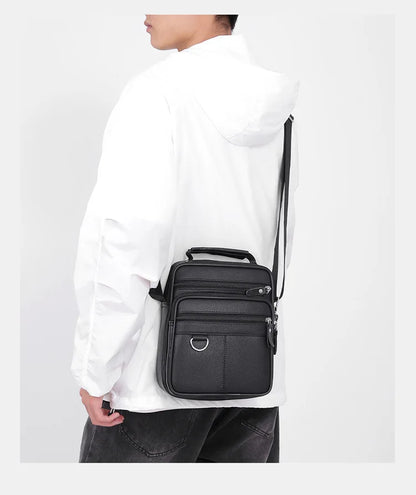 High quality genuine leather men's crossbody bag soft cowhide simple, casual, business style small shoulder bag for men Handbag