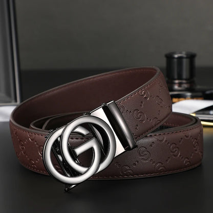 New Thin 34mm Business Men's Belt Formal Leather Male Belt High Quality Belt women Metal Automatic g Buckle Belt for women jeans