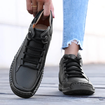 Shoes for Women Spring/Autumn Handmade Leather Casual Shoes Fashion Softe Causal Walking Sneakers Breathable Women's Ankle Boots