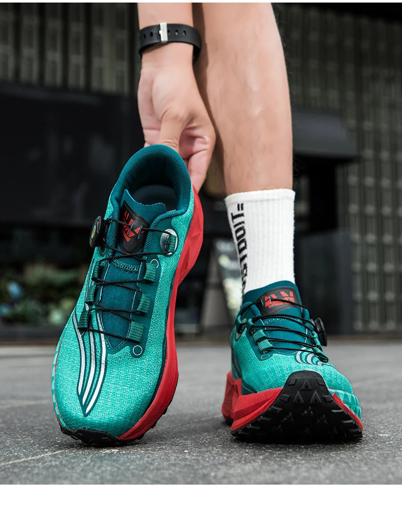 2025 New Soft Soled Outdoor Casual Sports Shoes With Rotating Buckle Carbon Plate And Popcorn Outsole, Men'S Running Shoes 35-44