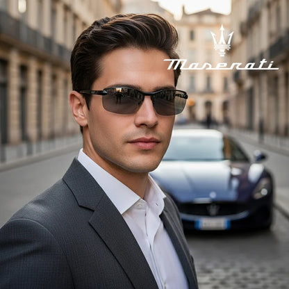 MASERATI UV400 Polarized Sunglasses Lightweight Frameless for Cycling Driving Outdoor Unisex Men Women Daily Sunglasses 20345