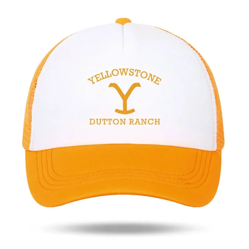 Classic Yellowstone Dutton Ranch Foam Trucker Cap Men Women Adjustable Mesh Dad Hat Adult Daily Sun Sports Visor Caps