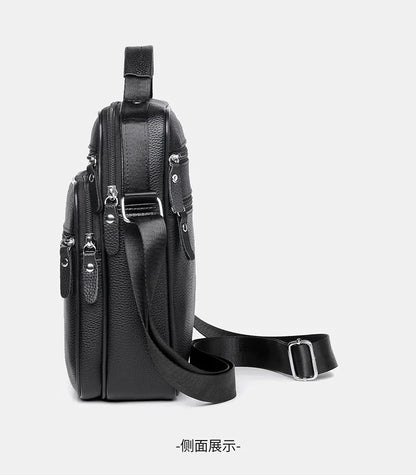 High quality genuine leather men's crossbody bag soft cowhide simple, casual, business style small shoulder bag for men Handbag