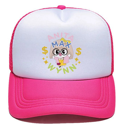 Trendy Anita Max Wynn Foam Trucker Hat Cute Mesh Snapback Caps Boy Girl Sun Beach Baseball Cap Female Summer Breathable Visor