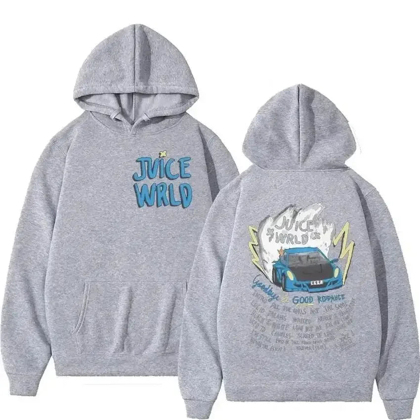 Juice WRLD Hoodies Men Women's Hooded Sweatshirts Fashion Hip Hop Casual Pullovers Autumn Boys Girls Black Streetwear Juicewrld