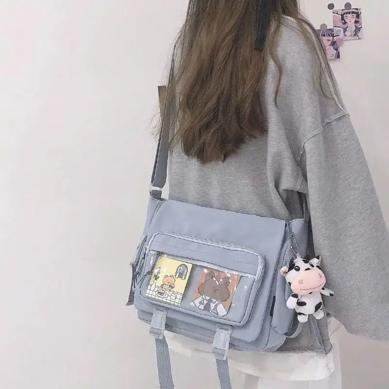 Women's Bag Messenger Korean Style Female Backpack College Large Capacity Versatile Shoulder Student School Postman Tote Bags