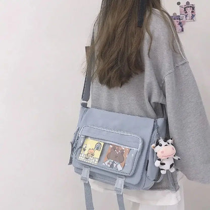 Women's Bag Messenger Korean Style Female Backpack College Large Capacity Versatile Shoulder Student School Postman Tote Bags