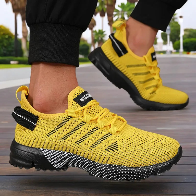 New Men's Sneakers Thick Sole Comfortable Casual Shoes Lightweight Breathable Fashion Running Shoes Luxury Male Tenis Masculino