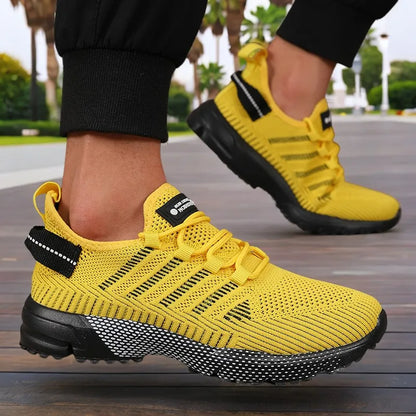 New Men's Sneakers Thick Sole Comfortable Casual Shoes Lightweight Breathable Fashion Running Shoes Luxury Male Tenis Masculino