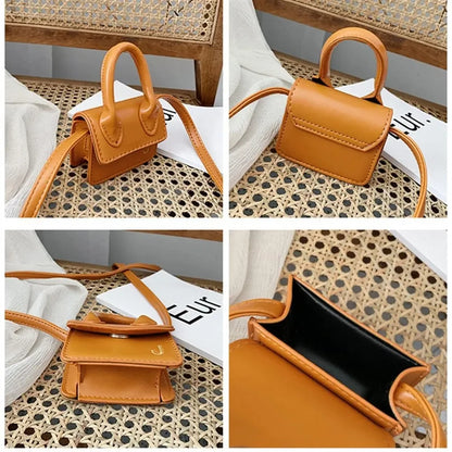 Kids Mini PU Leather Crossbody Bag Fashion Cute Little Girl Small Coin Pouch Purses Handbags Casual Toddler Purse Tote