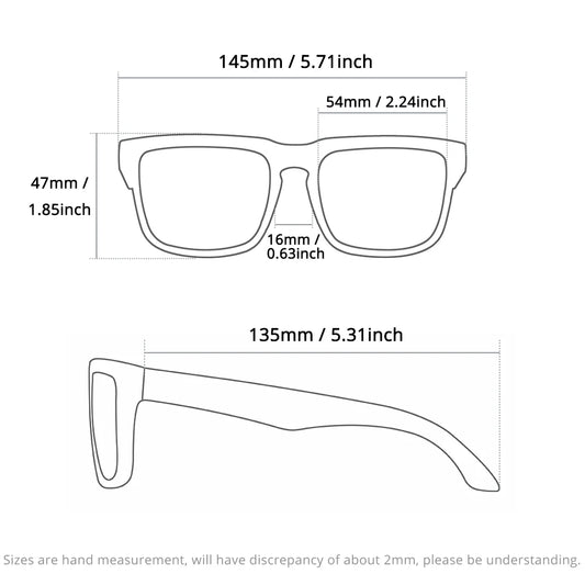 KDEAM Unisex Square Sunglasses Polarized Coated Lens Suitable For Driving Fishing Sunglasses Anti-Blue Light Computer Eyeglasses