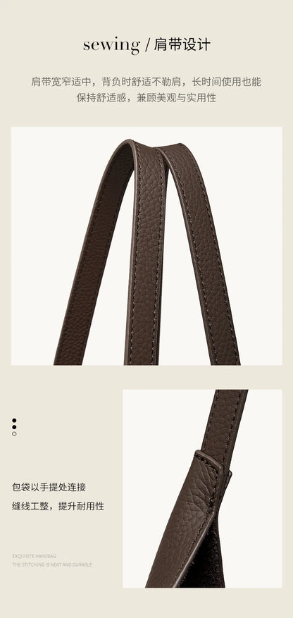 Hifashion Cow Genuine Leather Large Underarm Shoulder Bags For Women 2026 Luxury Designer Shopping Tote Office Ladies Handbags