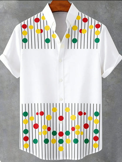 2026 Men's New Natural Tiger Phoenix Pattern 3D Printed Linen Casual Shirt Hawaiian Outdoor Activity Short-sleeved Clothing Men
