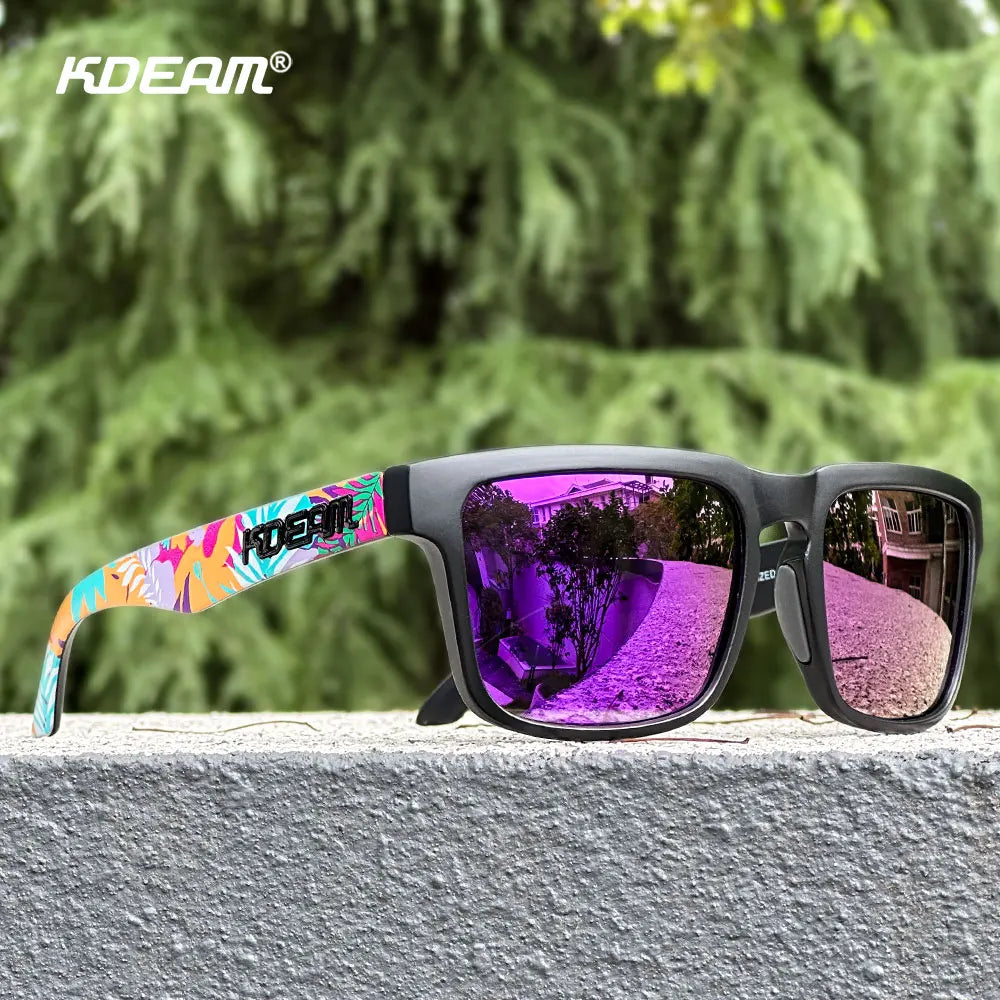KDEAM Unisex Square Sunglasses Polarized Coated Lens Suitable For Driving Fishing Sunglasses Anti-Blue Light Computer Eyeglasses