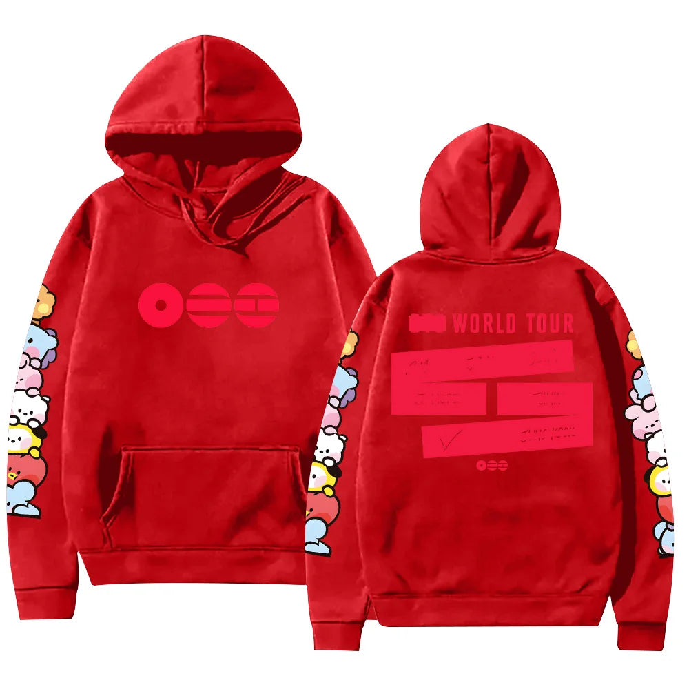 A-Arirang Album Tour Graphic Print Hoodies Pop Fans Gifts Clothing Women Men Comfortable Pullover Fashion New Casual Loose Hoody