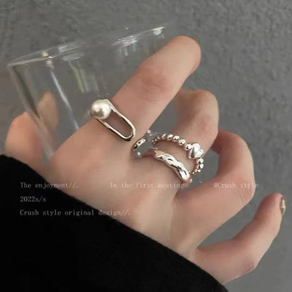 Fashion Trend Pink Crystal Bowknot Heart Rings Zircon Ring Y2K Shiny Zircon Rings for Women Girls Party Aesthetic Jewelry 2024 N