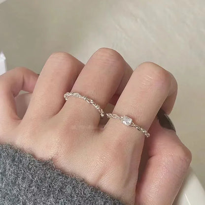 Fashion Trend Pink Crystal Bowknot Heart Rings Zircon Ring Y2K Shiny Zircon Rings for Women Girls Party Aesthetic Jewelry 2024 N