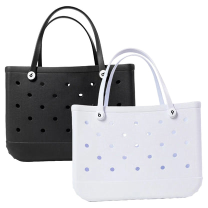XL Extra Large Beach Bag EVA Rubber Waterproof Beach Travel Picnic Storage Basket Women Shopping Handbag Sac Jelly Tote Bag